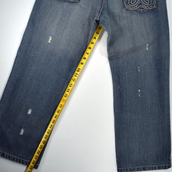 Vintage Y2K LL Cool J Baggy Wide Leg Distressed Jeans - 36 - Picture 8 of 9